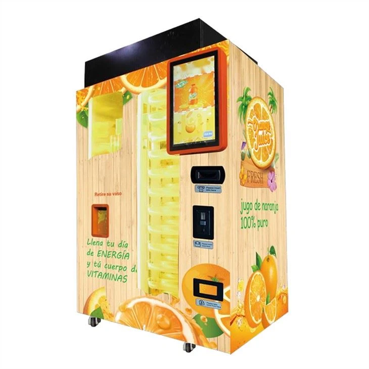Fresh orange squeeze juice vending machine in Singapore and Vietnam